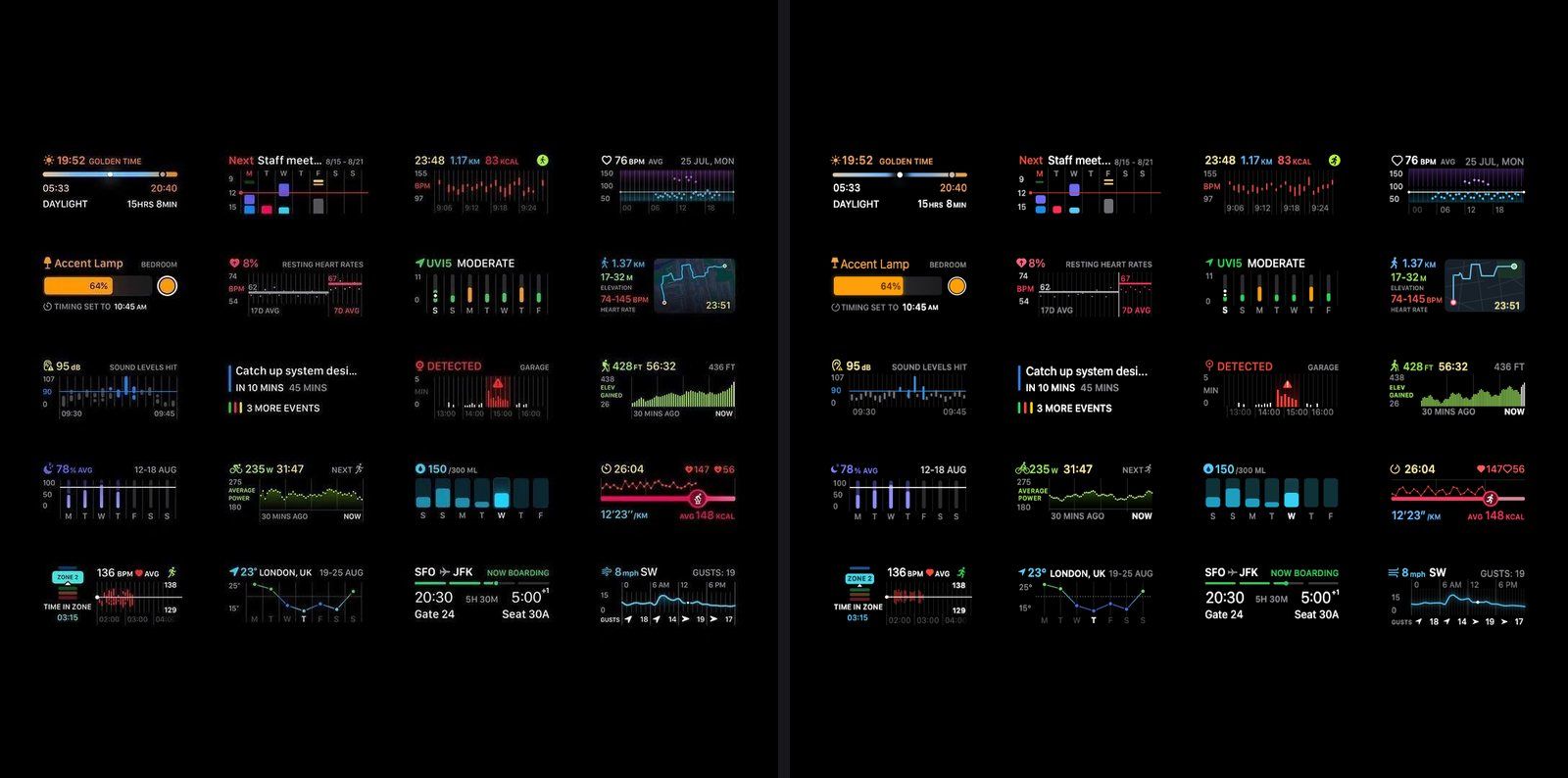 Fitness & home reference design next to its smooth, anti-aliased pixi-silk rebuild in PixiJS v8